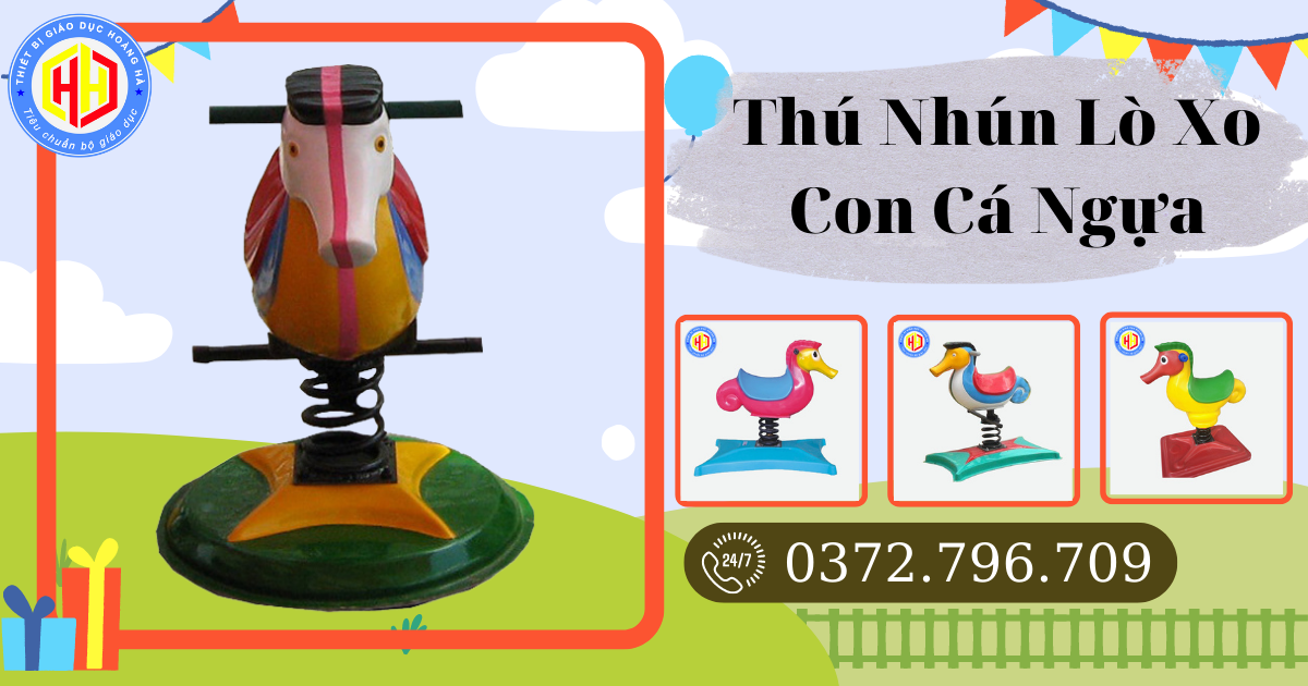 Đồ Chơi Thú Nhún Con Cá Ngựa Để Ngoài Trời Hoặc Trong Nhà