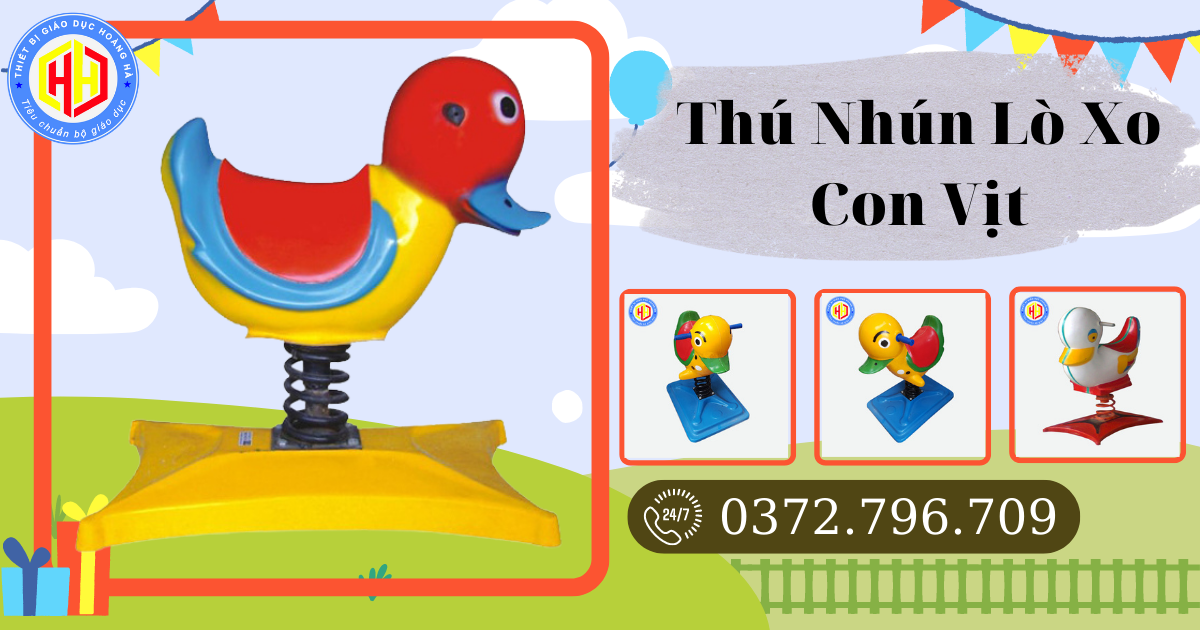 Đồ Chơi Thu Nhún Con Vịt Cho Trẻ Em Bằng Nhựa Composite