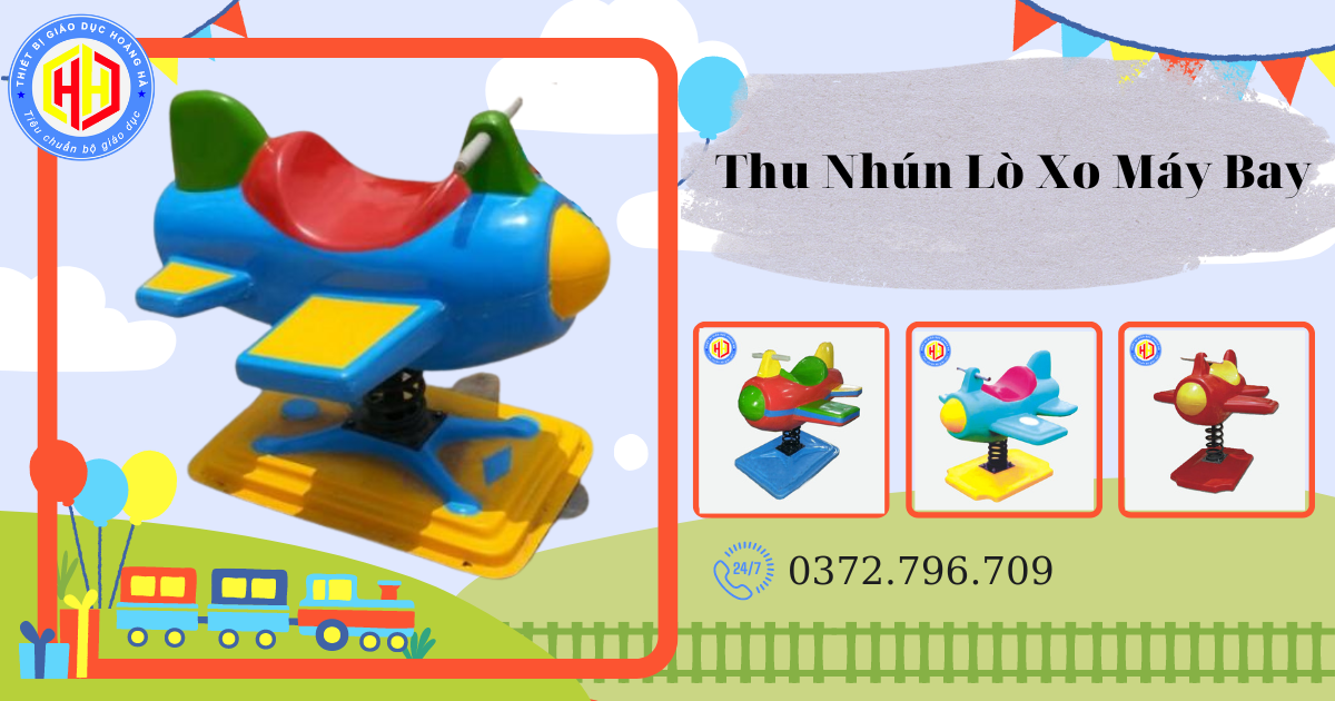 Thu Nhún Lò Xo Máy Bay Bằng Nhựa Composite Cho Bé Bền Đẹp