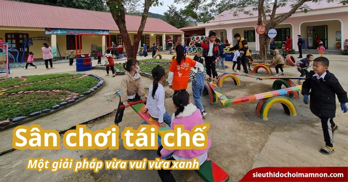 Sân chơi tái chế từ lốp xe một giải pháp vừa vui vừa xanh