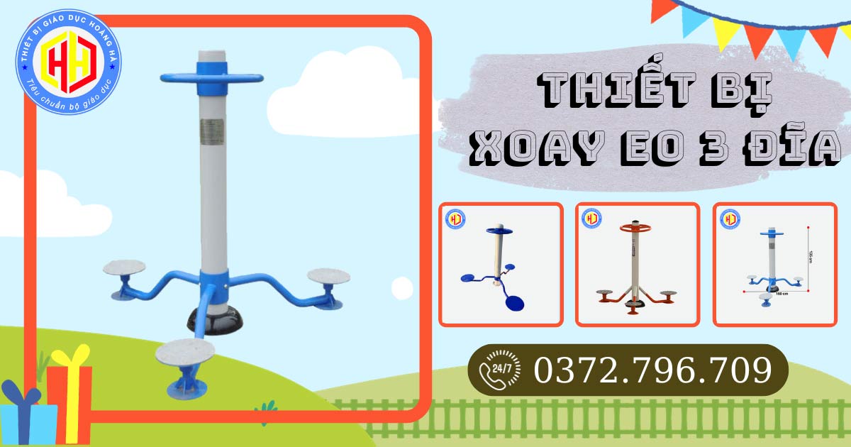 Bộ Thiết Bị Dụng Cụ Xoay Eo 3 Đĩa Ngoài Trời HHTA 704