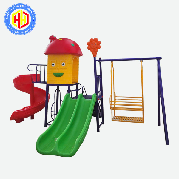 Bộ Xích Đu Cầu Trượt Liên Hoàn Ngoài Trời Nhập Khẩu 4 Bộ Xích Đu Cầu Trượt Liên Hoàn Ngoài Trời Nhập Khẩu
